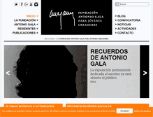 Tablet Screenshot of fundacionantoniogala.org
